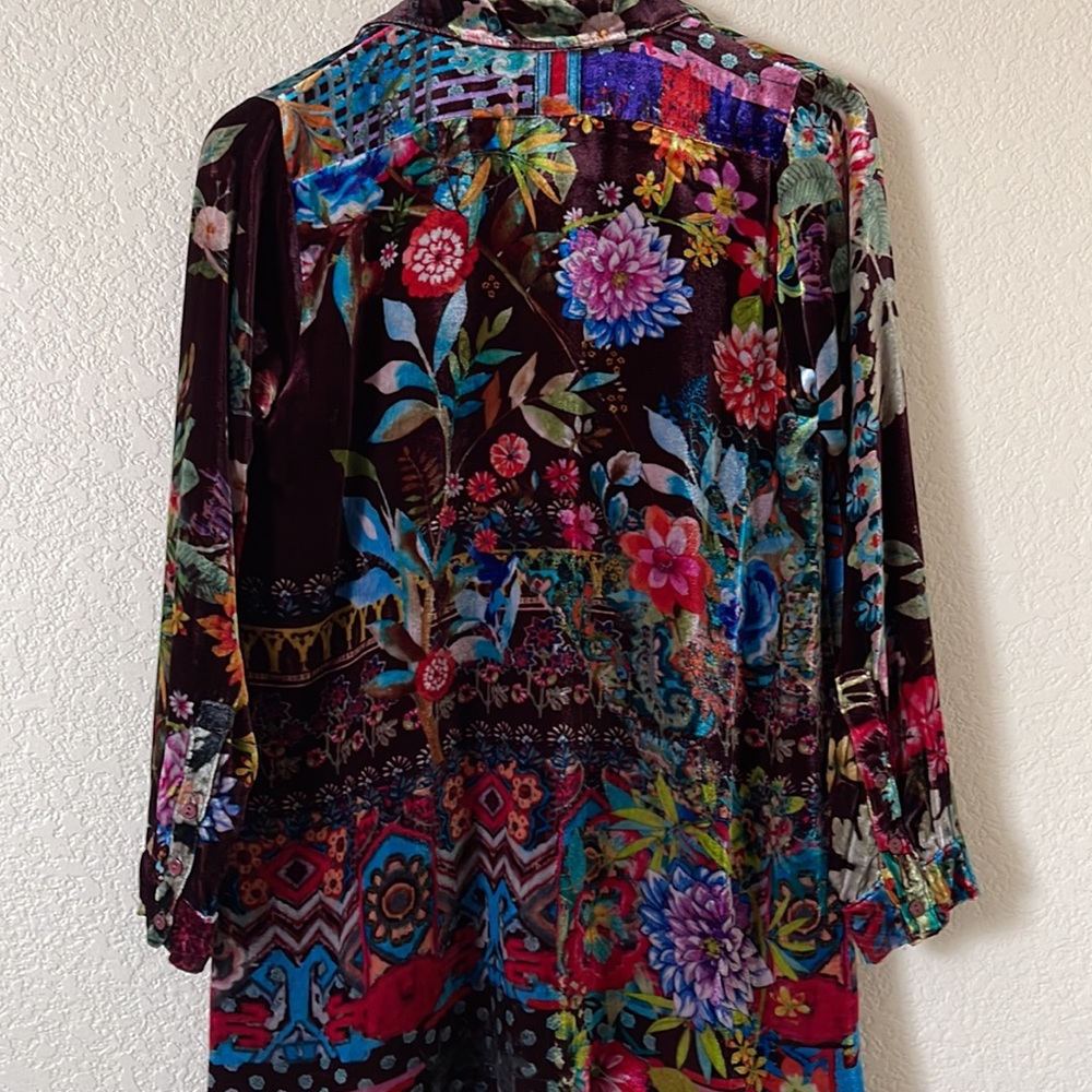 Johnny Was Velvet Dream Button Front Tunic Size PXS - Picture 6 of 14